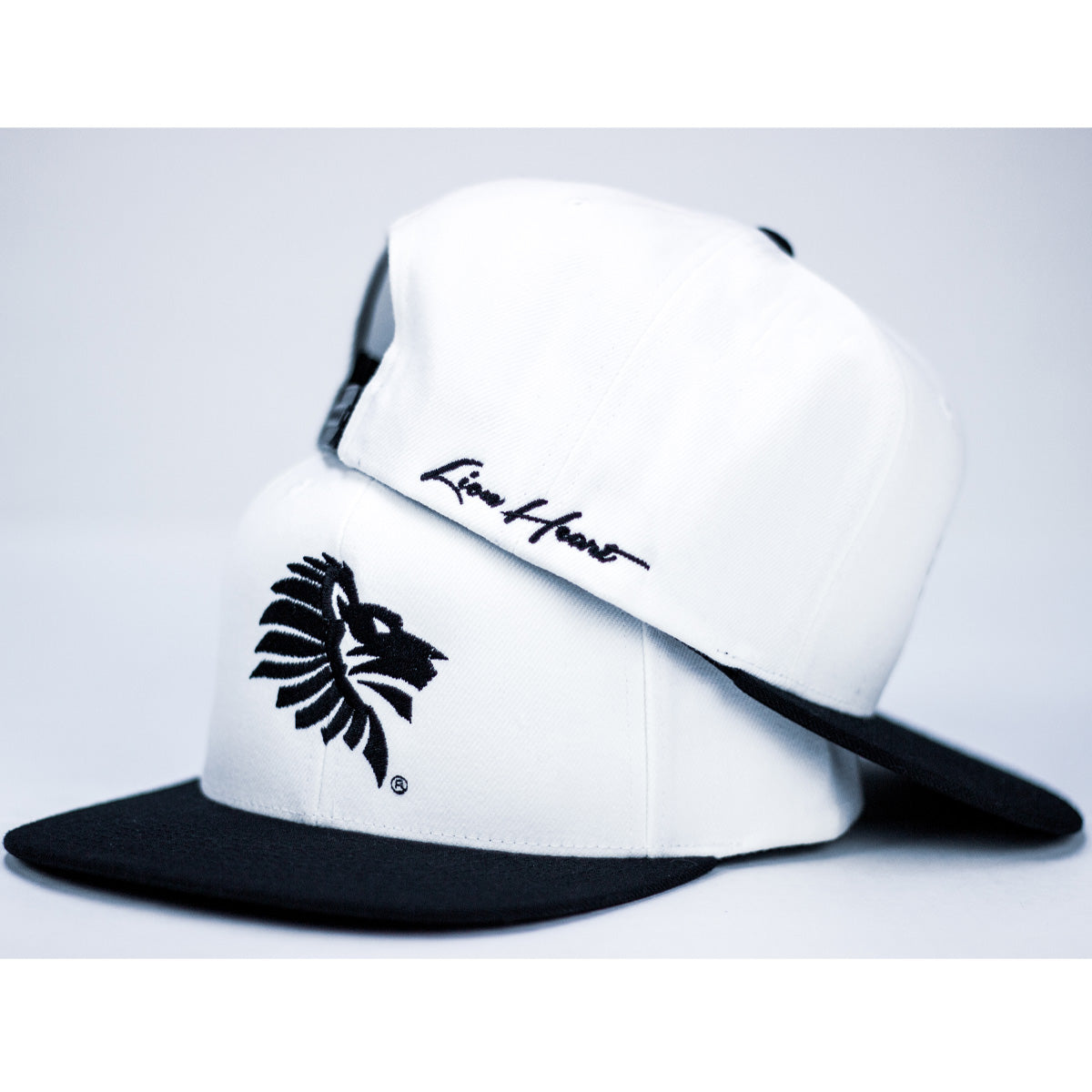 Alternate View of Two LHU Black & White Snapbacks