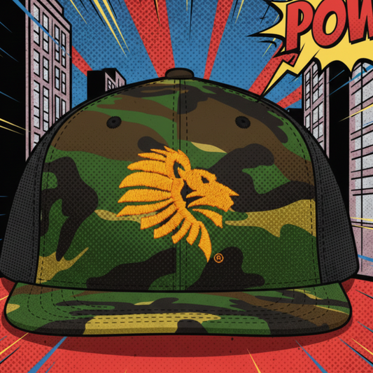 Legacy Logo Mesh Snapback "Camo Blaze"