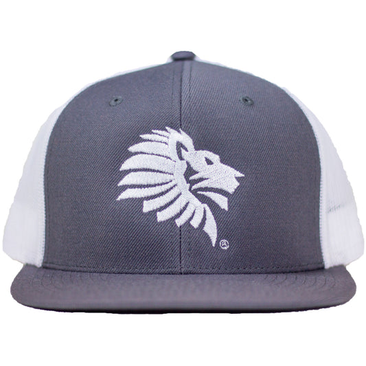 Front View - LHU Legacy Mesh Logo Gray Snapback