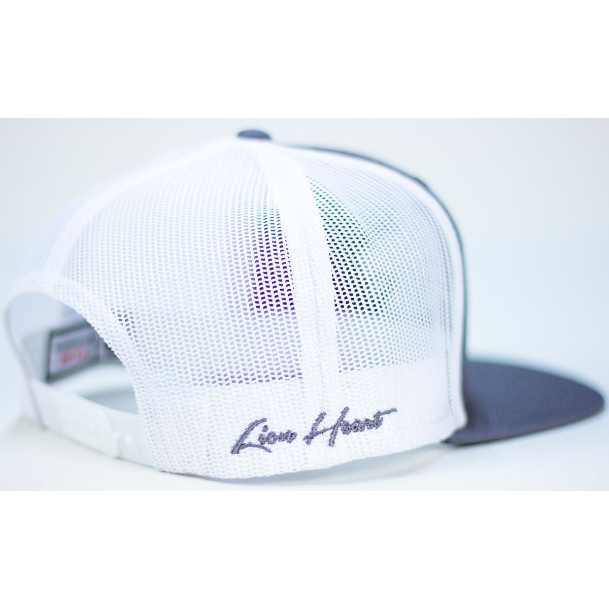 Right Side View - LHU Legacy Mesh Logo Gray Snapback